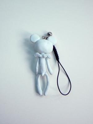 Reborn Bear Phone Strap(White)